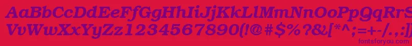 ItcBookmanLtDemiItalic Font – Purple Fonts on Red Background