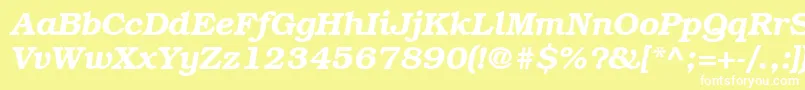 ItcBookmanLtDemiItalic Font – White Fonts on Yellow Background