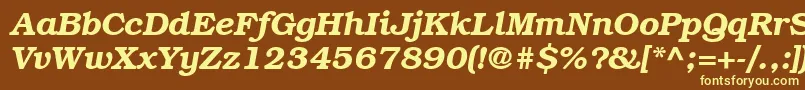 ItcBookmanLtDemiItalic Font – Yellow Fonts on Brown Background