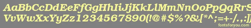 ItcBookmanLtDemiItalic Font – Yellow Fonts on Gray Background