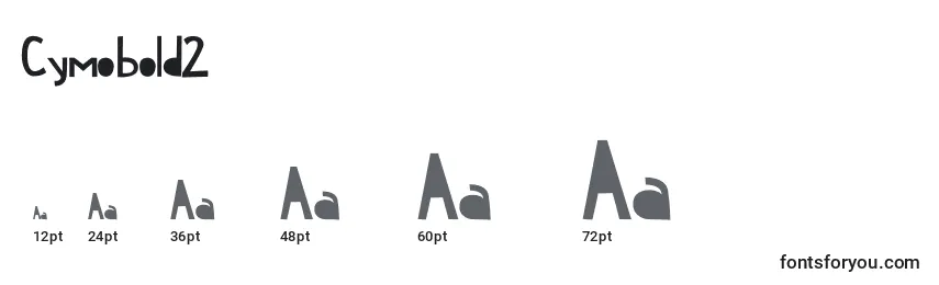 sizes of cymobold2 font, cymobold2 sizes