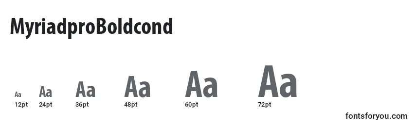 sizes of myriadproboldcond font, myriadproboldcond sizes