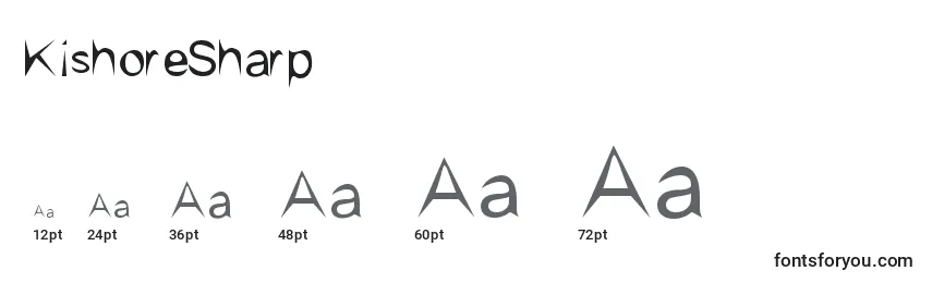 sizes of kishoresharp font, kishoresharp sizes
