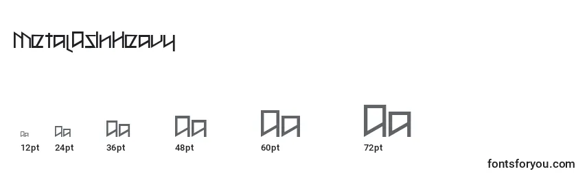 sizes of metalasinheavy font, metalasinheavy sizes