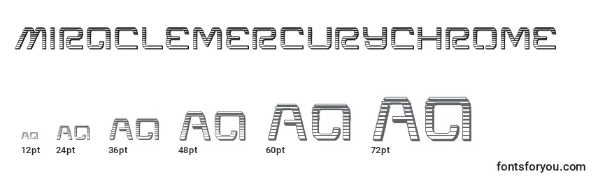 sizes of miraclemercurychrome font, miraclemercurychrome sizes