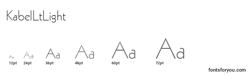 sizes of kabelltlight font, kabelltlight sizes
