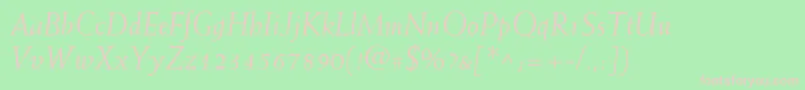 WeissItalic Font – Pink Fonts on Green Background