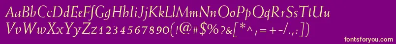 WeissItalic Font – Yellow Fonts on Purple Background