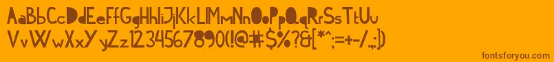 Cymobold2 Font – Brown Fonts on Orange Background