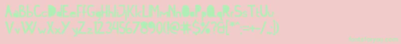 Cymobold2 Font – Green Fonts on Pink Background