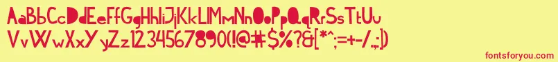 Cymobold2 Font – Red Fonts on Yellow Background