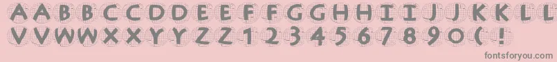 fuente Antiquaingridballoons – Fuentes Grises Sobre Fondo Rosa