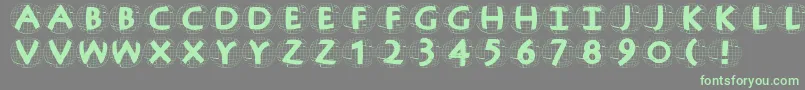 Antiquaingridballoons Font – Green Fonts on Gray Background