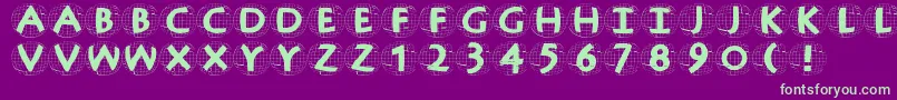 Antiquaingridballoons Font – Green Fonts on Purple Background