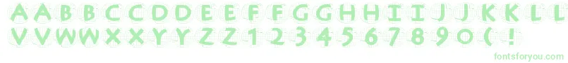 Antiquaingridballoons Font – Green Fonts on White Background