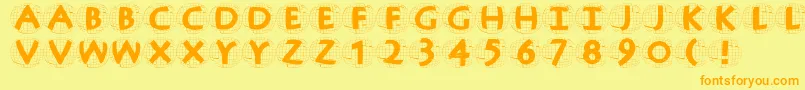 Antiquaingridballoons Font – Orange Fonts on Yellow Background