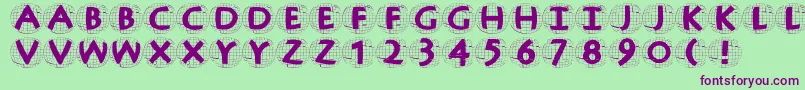 Antiquaingridballoons Font – Purple Fonts on Green Background