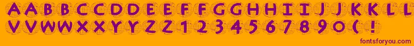 Antiquaingridballoons Font – Purple Fonts on Orange Background