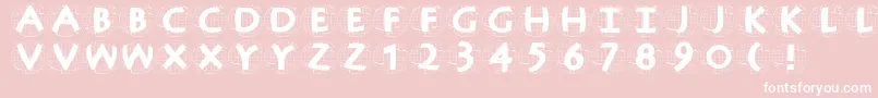 Antiquaingridballoons Font – White Fonts on Pink Background