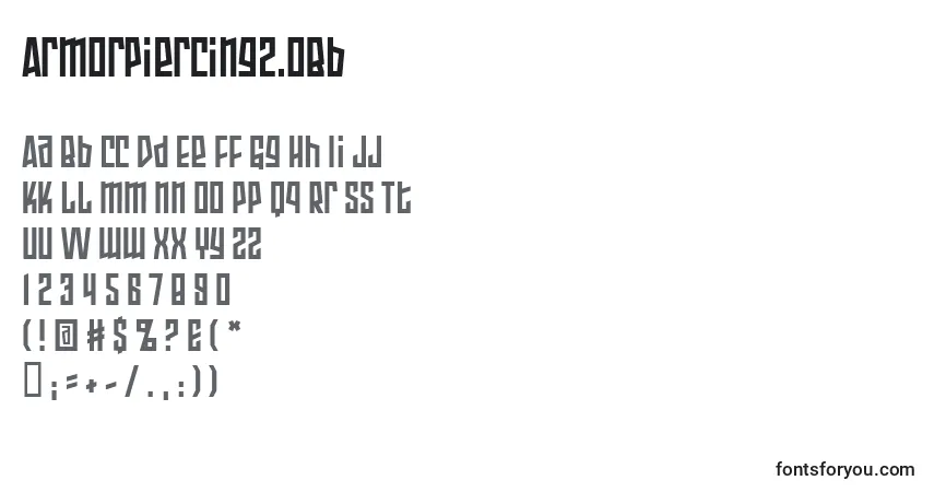 ArmorPiercing2.0Bb Font – alphabet, numbers, special characters