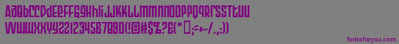 Шрифт ArmorPiercing2.0Bb – фиолетовые шрифты на сером фоне