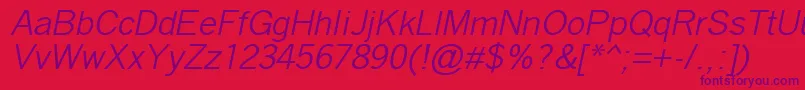 fuente QuicktypeItalic – Fuentes Moradas Sobre Fondo Rojo