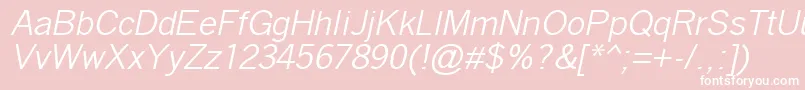 QuicktypeItalic Font – White Fonts on Pink Background