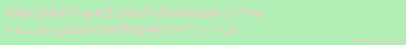 Lydia Font – Pink Fonts on Green Background