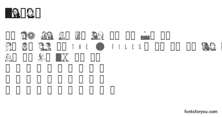Czcionka Xcast – alfabet, cyfry, specjalne znaki