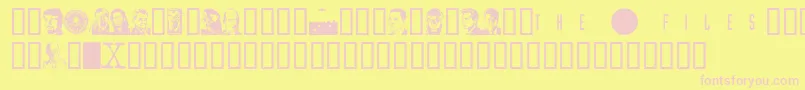 Xcast Font – Pink Fonts on Yellow Background