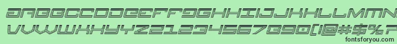 Шрифт Legionchromeital – чёрные шрифты на зелёном фоне