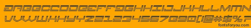 Шрифт Legionchromeital – чёрные шрифты на оранжевом фоне