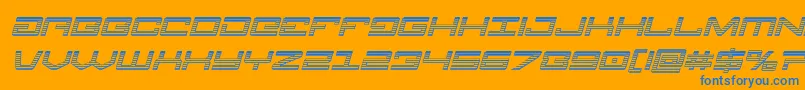 Шрифт Legionchromeital – синие шрифты на оранжевом фоне