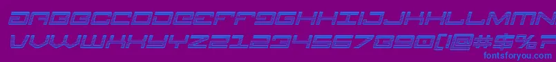 Legionchromeital-fontti – siniset fontit violetilla taustalla