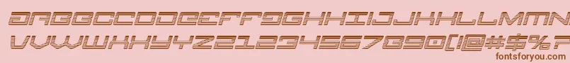 Legionchromeital-fontti – ruskeat fontit vaaleanpunaisella taustalla