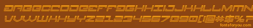 Шрифт Legionchromeital – оранжевые шрифты на коричневом фоне