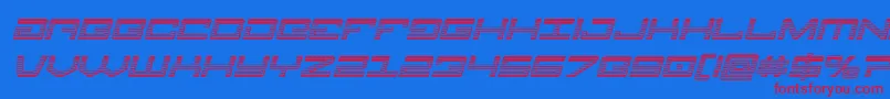 Legionchromeital Font – Red Fonts on Blue Background