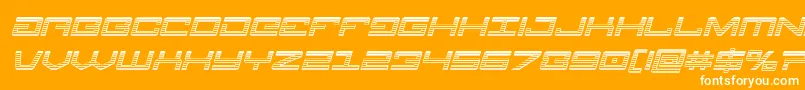 Legionchromeital-fontti – valkoiset fontit oranssilla taustalla