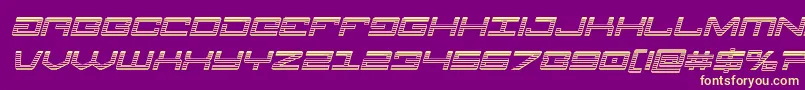 Police Legionchromeital – polices jaunes sur fond violet