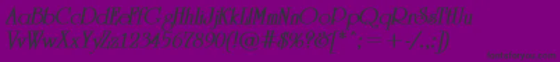 ARomanusBolditalic Font – Black Fonts on Purple Background