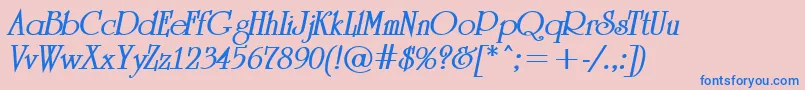ARomanusBolditalic Font – Blue Fonts on Pink Background