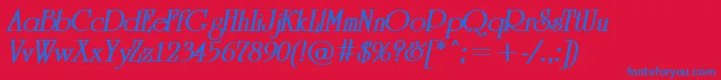 ARomanusBolditalic Font – Blue Fonts on Red Background