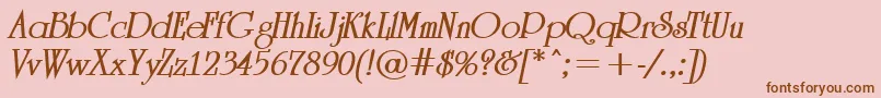 ARomanusBolditalic Font – Brown Fonts on Pink Background