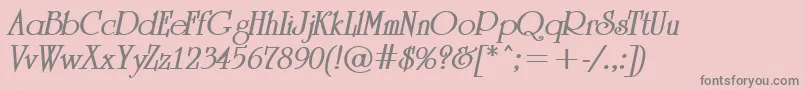 ARomanusBolditalic Font – Gray Fonts on Pink Background
