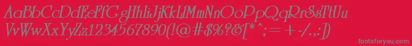 ARomanusBolditalic Font – Gray Fonts on Red Background