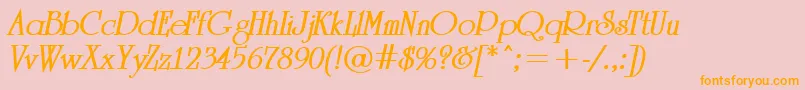 ARomanusBolditalic Font – Orange Fonts on Pink Background