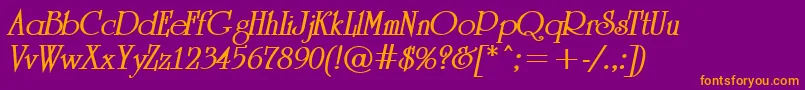 ARomanusBolditalic Font – Orange Fonts on Purple Background