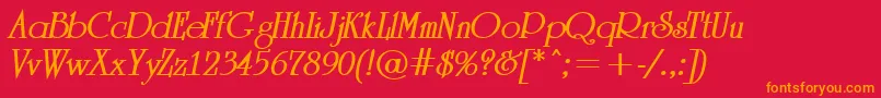 ARomanusBolditalic Font – Orange Fonts on Red Background