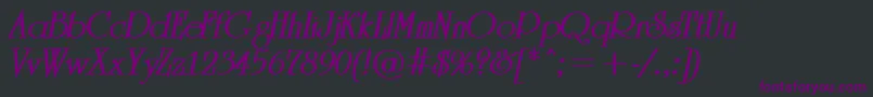 ARomanusBolditalic Font – Purple Fonts on Black Background
