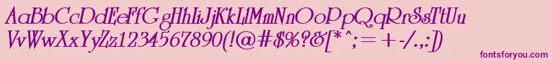 ARomanusBolditalic Font – Purple Fonts on Pink Background